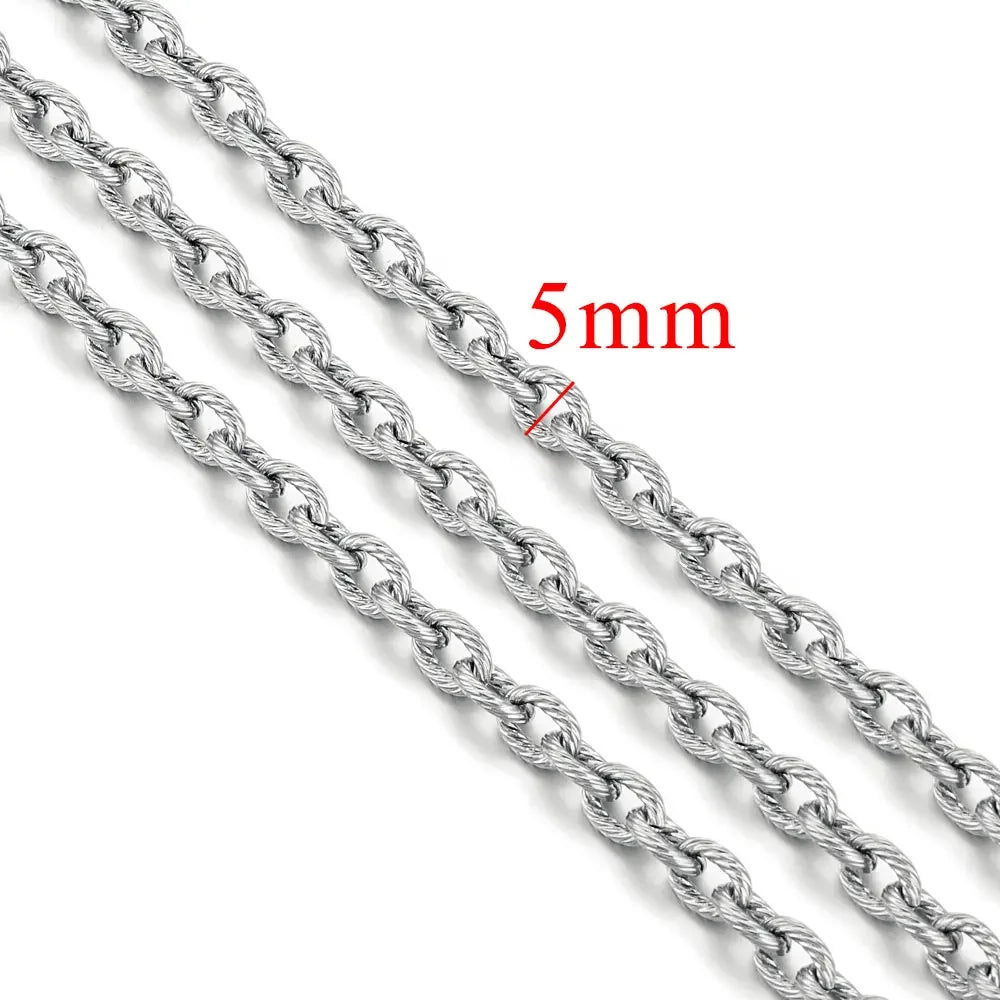 1 Meter Stainless Steel Large Heavy Chunky Hip Hop Punk Link Gold Color Chains DIY Jewelry Materials Handmade Necklace Bracelet