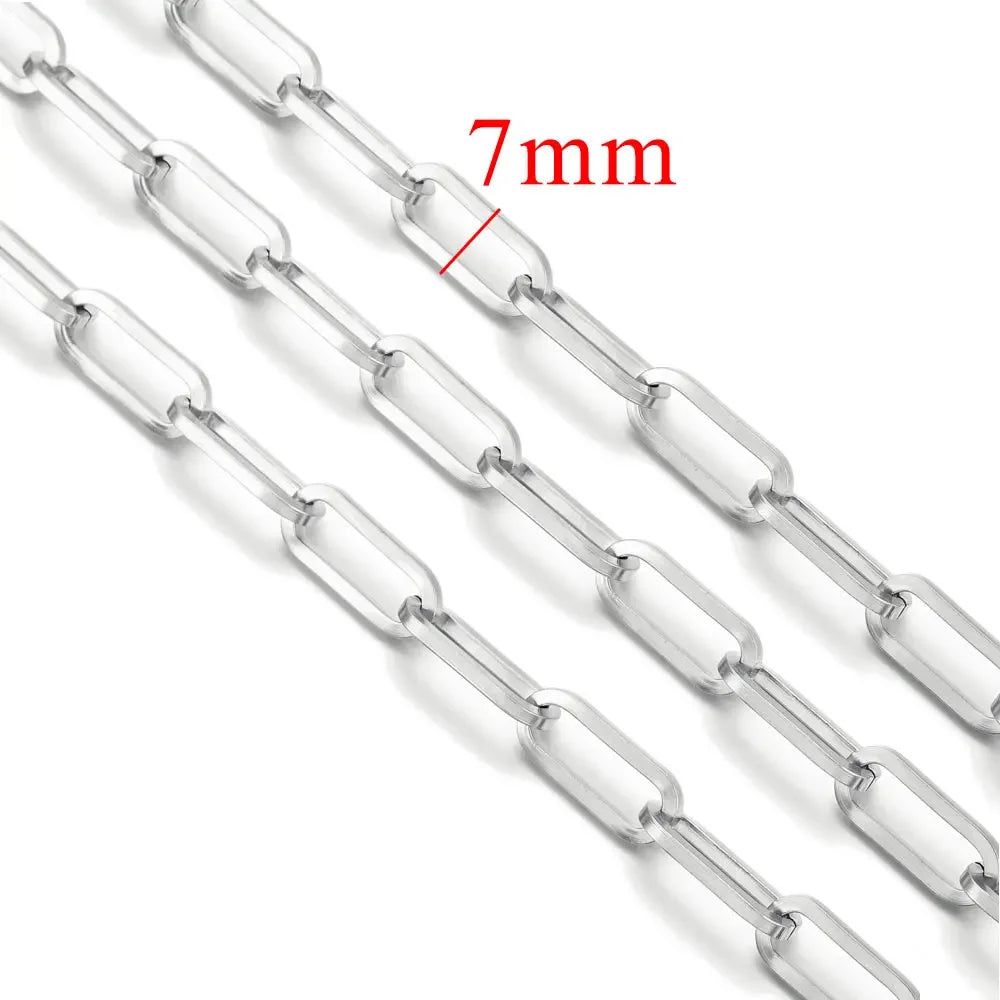 1 Meter Stainless Steel Large Heavy Chunky Hip Hop Punk Link Gold Color Chains DIY Jewelry Materials Handmade Necklace Bracelet