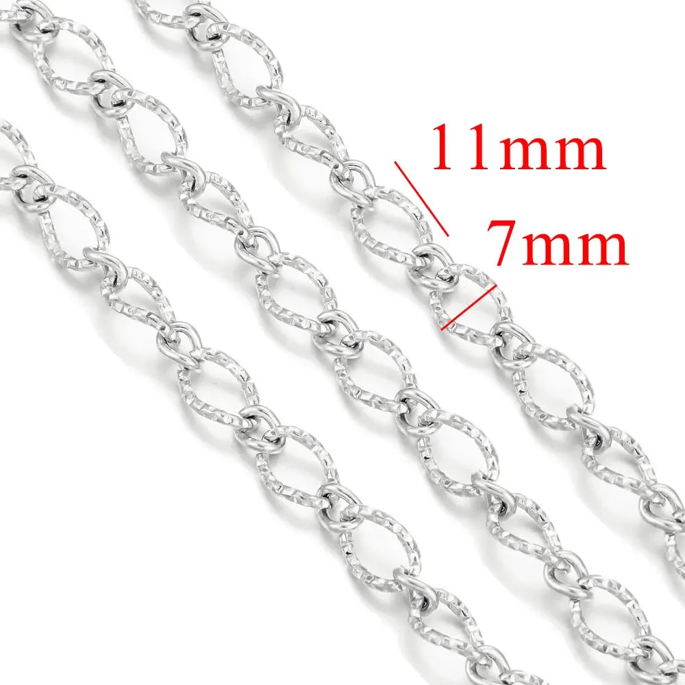 1 Meter Stainless Steel Large Heavy Chunky Hip Hop Punk Link Gold Color Chains DIY Jewelry Materials Handmade Necklace Bracelet